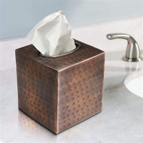 Monarch Abode 19127 Hand Hammered Tissue Box Square 